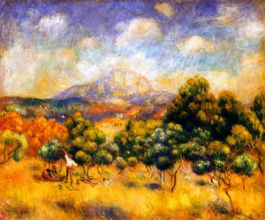 Mount Sainte-Victoire - 1889 by Pierre Auguste Renoir